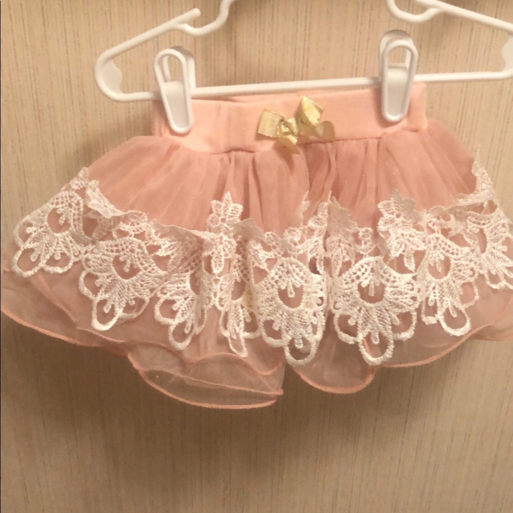 Pink and lace tutu 12M